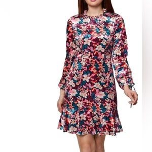 BCBGeneration Floral Long Sleeve Dress - Multicolor